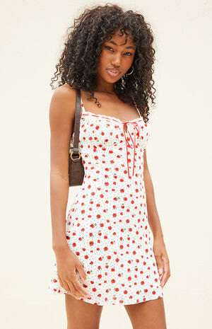 Eliza Floral Tie Front Mini Dress image number 2