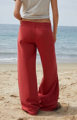 Red Hilary Soft Baggy Sweatpants image number 4