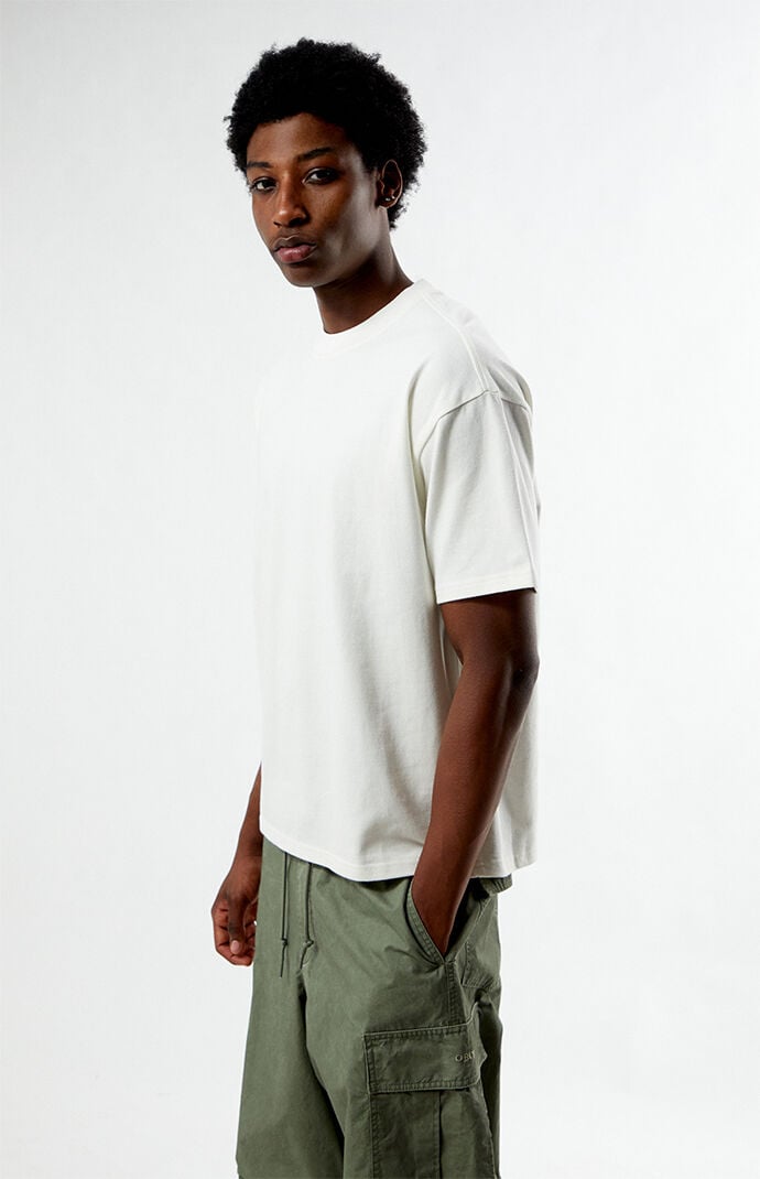 Pacsun Cream Textured T-Shirt