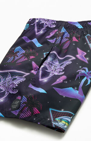 Neon Geo Tuna 17" Swim Trunks Neon Geo Tuna 17" Swim Trunks image number null