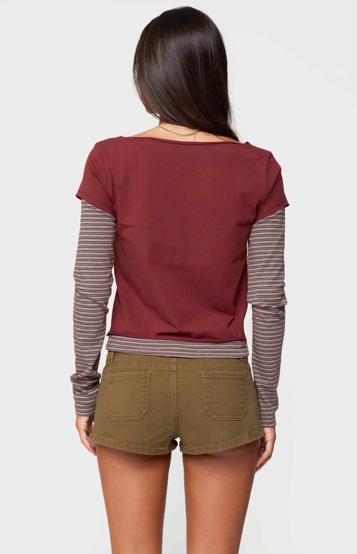 Edikted Layered Stripey Long Sleeve T-Shirt | PacSun