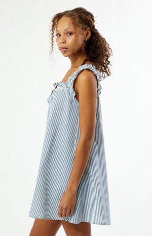 Striped Tie Front Mini Dress image number 4