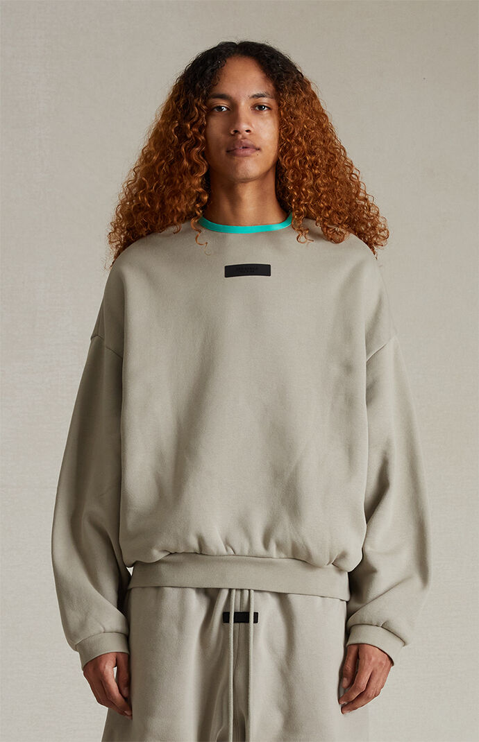【ESSENTIALS】Crewneck Sweater/Seal(192SP244685F） Fear of God Essentials SS24 Crewneck Sweatshirt 'Seal