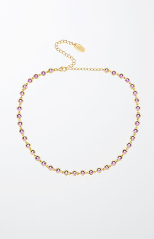 Crystal Disc Necklace image number 1