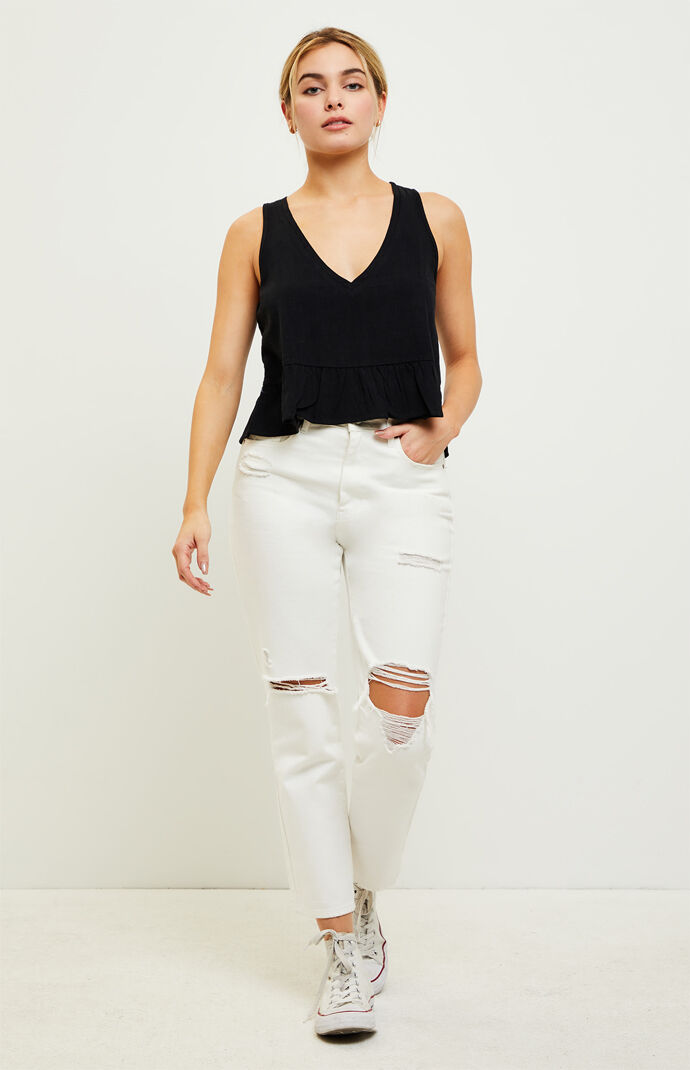 V-Neck Babydoll Tank Top