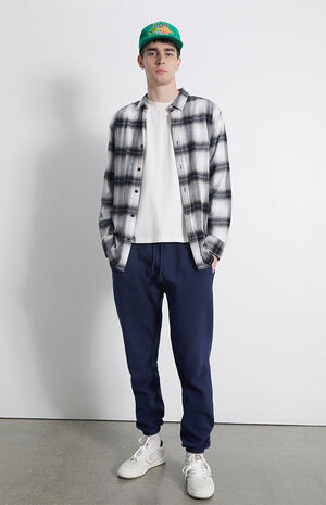 Navy Fleece Jogger Sweatpants image number 1