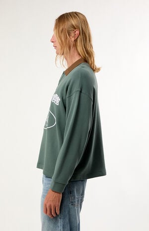 Green Legacy Long Sleeve Rugby Polo Shirt image number 3