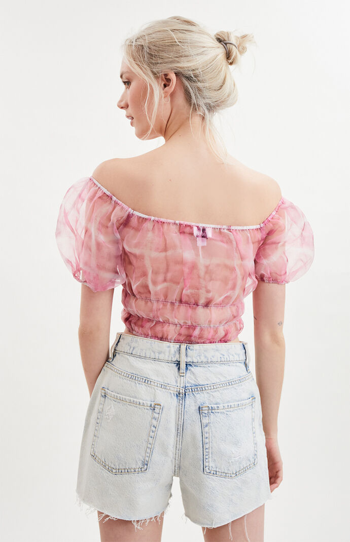 Tie-Dyed No Doubt Organza Top
