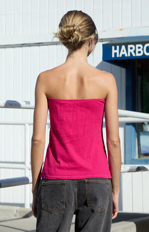 Pink Lucky Lace Tube Top image number 3