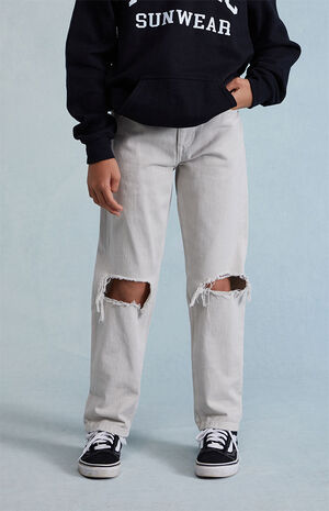 Ultra Washed Grey Straight Leg Jeans image number 2