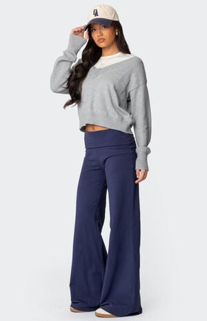 Wide Leg Fold Over Pants image number 3