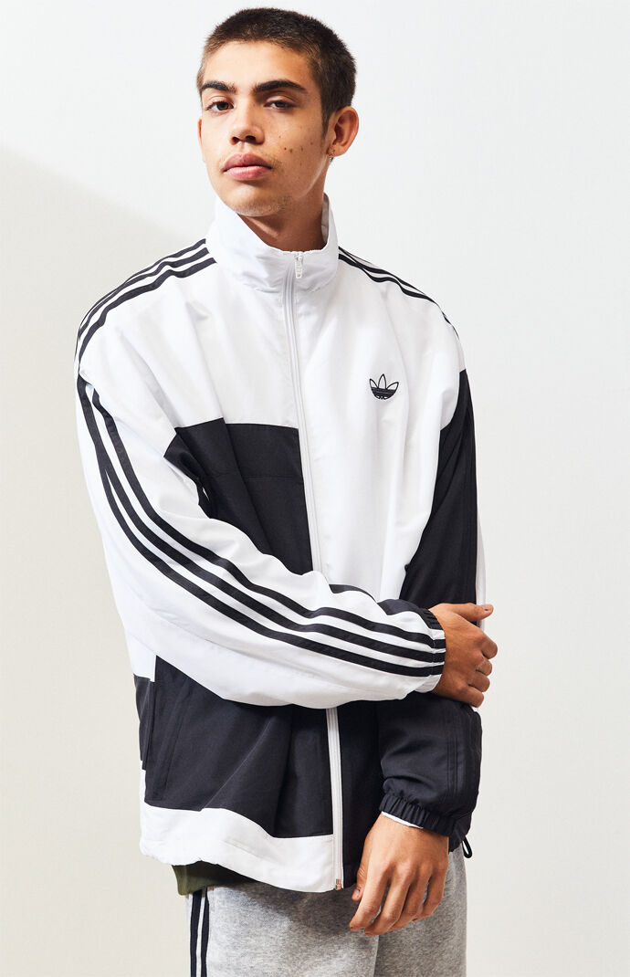 White black adidas jacket
