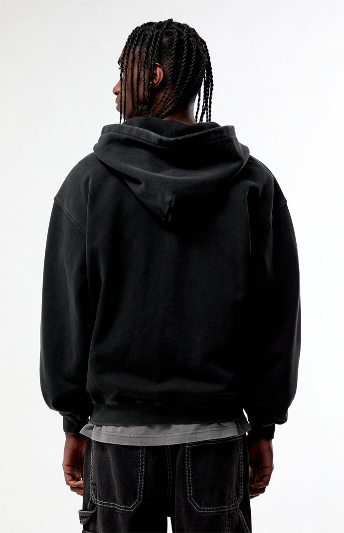 Pacsun Washed Black Full Zip Hoodie | Pacsun