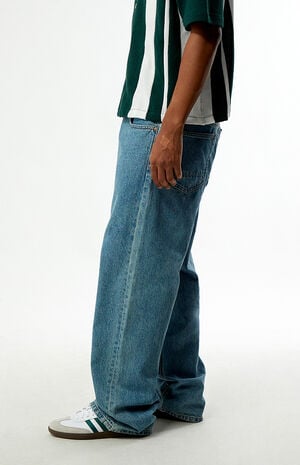 Dylan Baggy Jeans Embroidered Patch Medium Blue image number 3