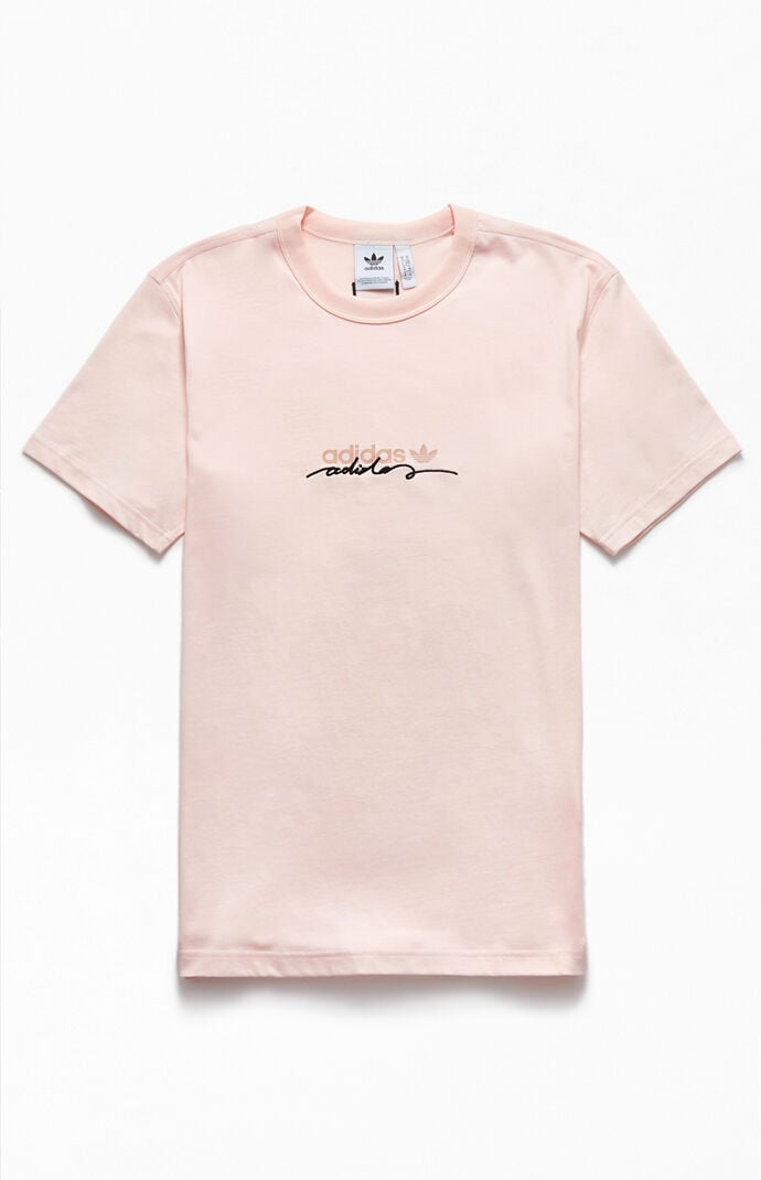 adidas pink t shirt mens