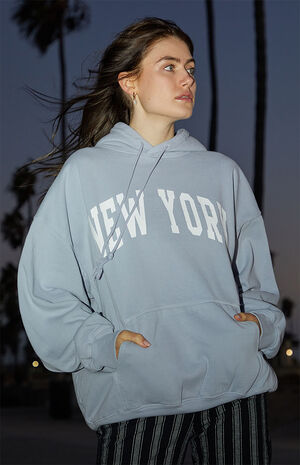 Light Blue New York Hoodie image number 2