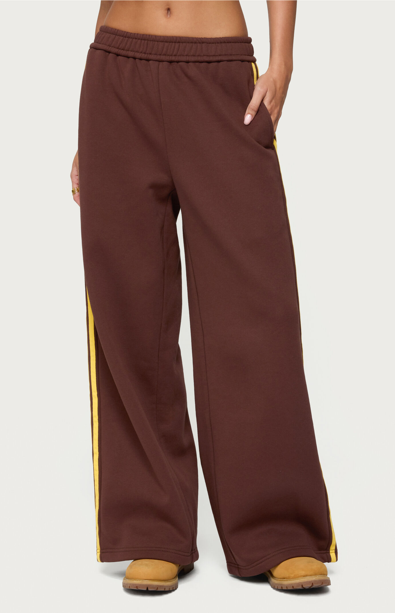 Edikted Sorin Contrast Striped Wide Sweatpants