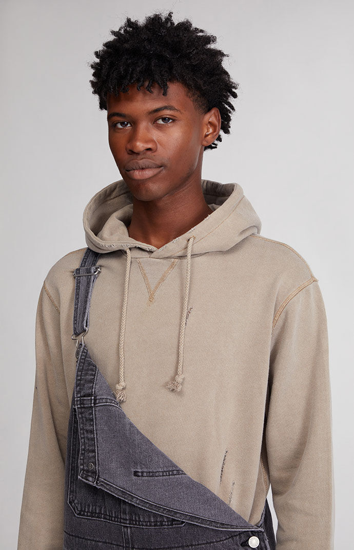 PacSun Tan Destroyed Hoodie PacSun