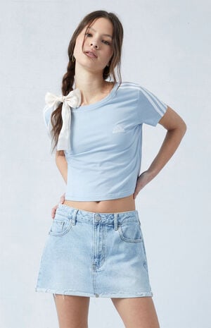 Buy U/D Women's Casual High Waist A-line Short Skirt Blue Denim