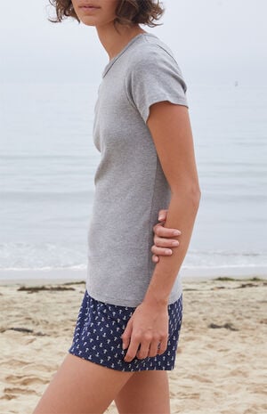 Black Heather Hailie Short Sleeve Top image number 2