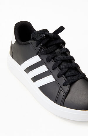 Kids Black Grand Court 2.0 Shoes image number 6