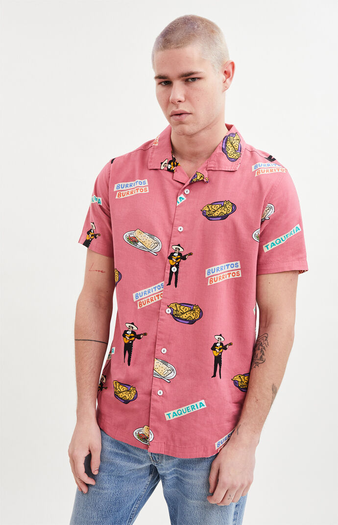 Hot Fudge Short Sleeve Button Up Shirt