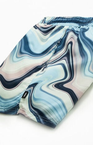 Marble Primary Elastic 17" Swim Trunks image number 4