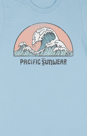 Light Blue Wave Logo T-Shirt Light Blue Wave Logo T-Shirt image number null