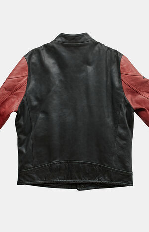 2000s Tommy Hilfiger Star Leather Jacket image number 4
