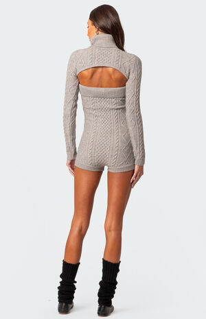 Finnley Two Piece Cable Knit Romper image number 5