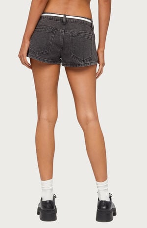 Olesia Tie Belt Denim Shorts image number 3