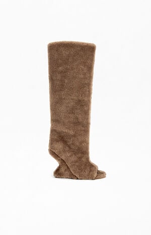 Women's Vincent Brown Shearling Wedge Boots image number 1