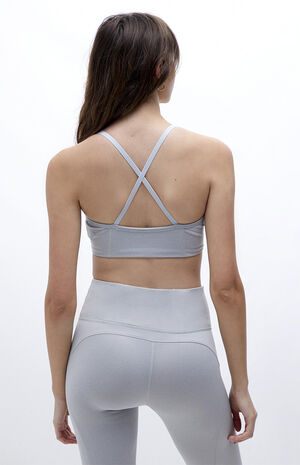Light Gray Low Impact Studio Sports Bra image number 4