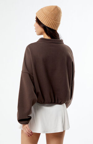 Alaska Half Snap Cropped Sweatshirt image number 4