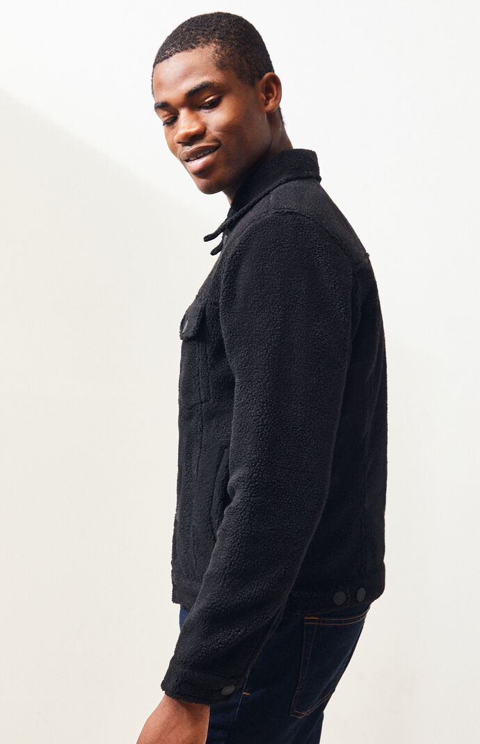 Black Sherpa Trucker Jacket