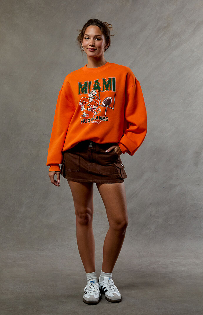 WILD COLLECTIVE Miami Hurricanes Crew Neck Sweatshirt | Pacsun