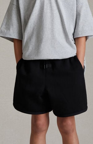 Essentials Jet Black Sweat Shorts image number 5