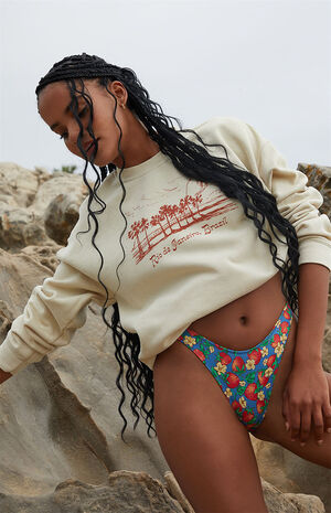 Brazil Palm Trees Crew Neck Sweatshirt image number 3
