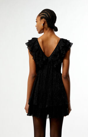 Greta Plisse Lurex Mini Dress image number 5