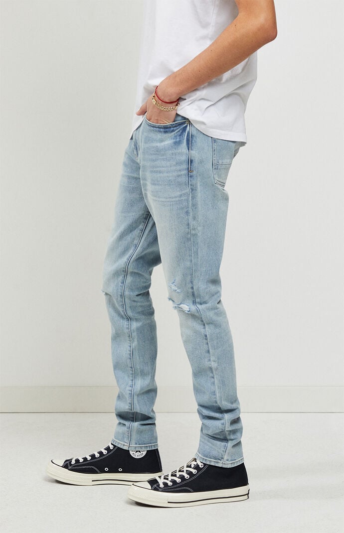 pacsun stacked skinny light jeans