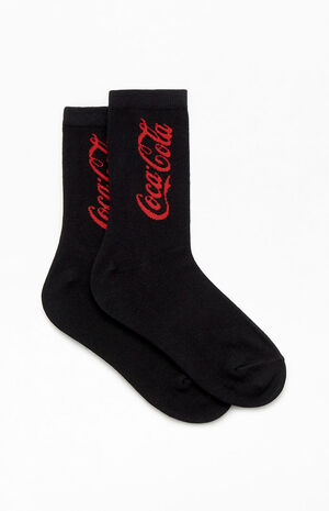 By PacSun Black Coke Script Crew Socks image number 2