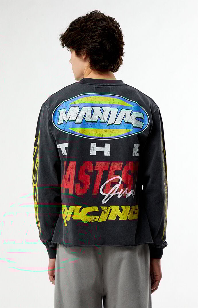 Pacsun Maniac Racing Cropped Long Sleeve T-Shirt