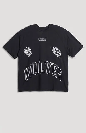 Black N.R.G. Grunge Cropped Oversized T-Shirt image number 1