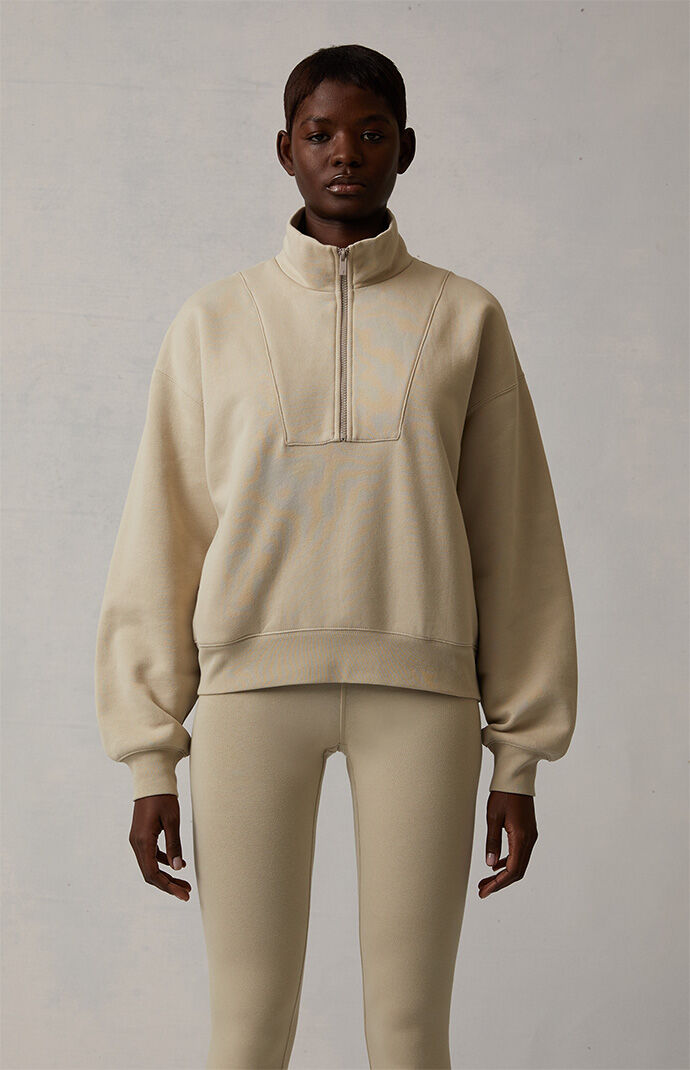 Wheat Half-Zip Sweatshirt | PacSun
