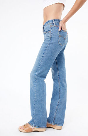 Medium Blue Superlow Bootcut Jeans image number 3