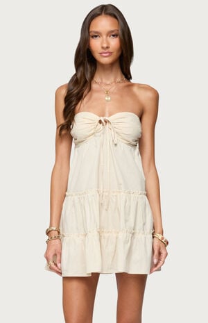 Safie Strapless Tiered Mini Dress image number 1