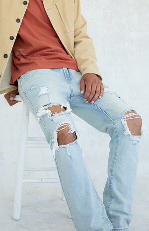 Skinny Comfort Distressed Jeans Skinny Comfort Distressed Jeans image number null