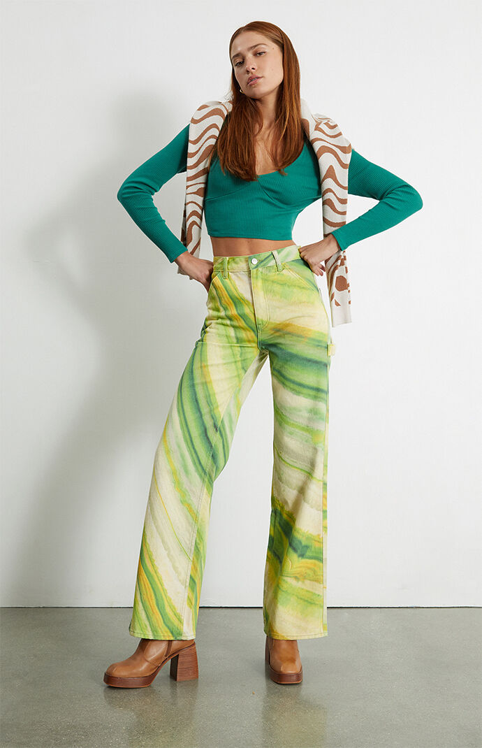 パンツ Ozz On flare tie dye design pants Ozz On flare tie dye design pants