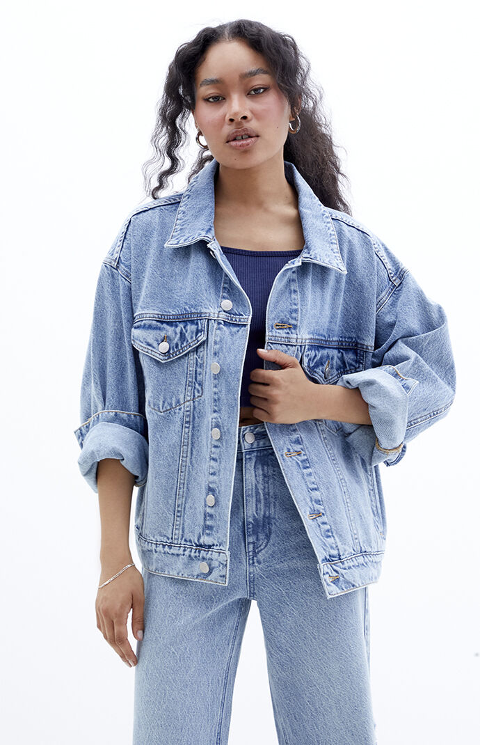 Pacsun Medium Indigo Relaxed Denim Trucker Jacket