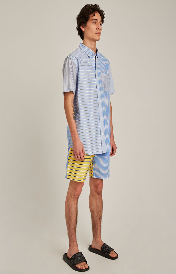 Olavi Striped Short Sleeve Button Up Shirt